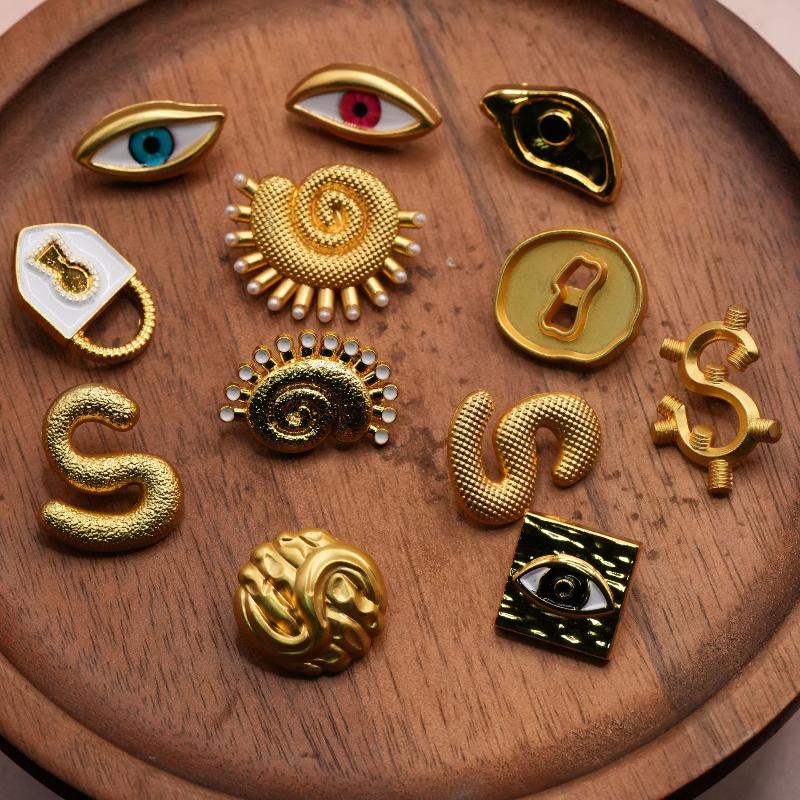 Vintage Metal Button Heart Sha - Craft Embellishments ulasan dan harga