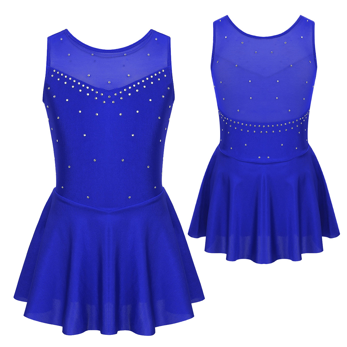 Figure Skating Dress for Kids  - Rhinestone Banding Trim ulasan dan harga