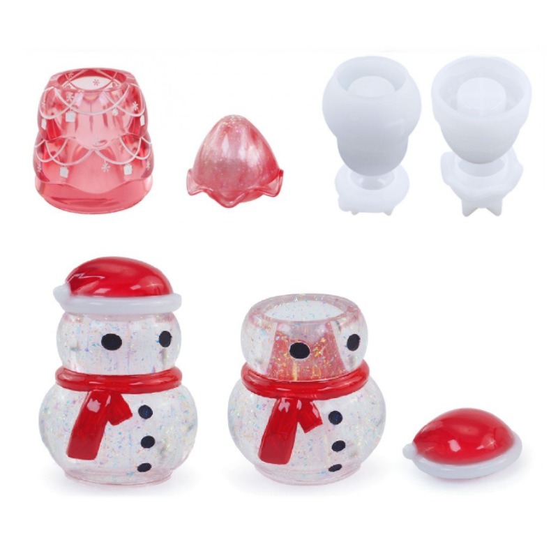 Christmas Storage Jar Epoxy Re - Craft Embellishment Storage ulasan dan harga