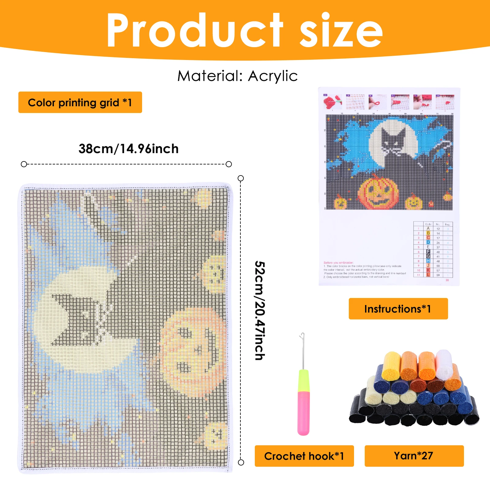 Latch Hook Kits DIY Animal Pat - Craft Embellishment Storage ulasan dan harga