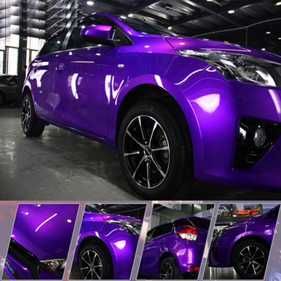 Premium Gloss Metal Candy Purp - Glitter Vinyl Roll ulasan dan harga