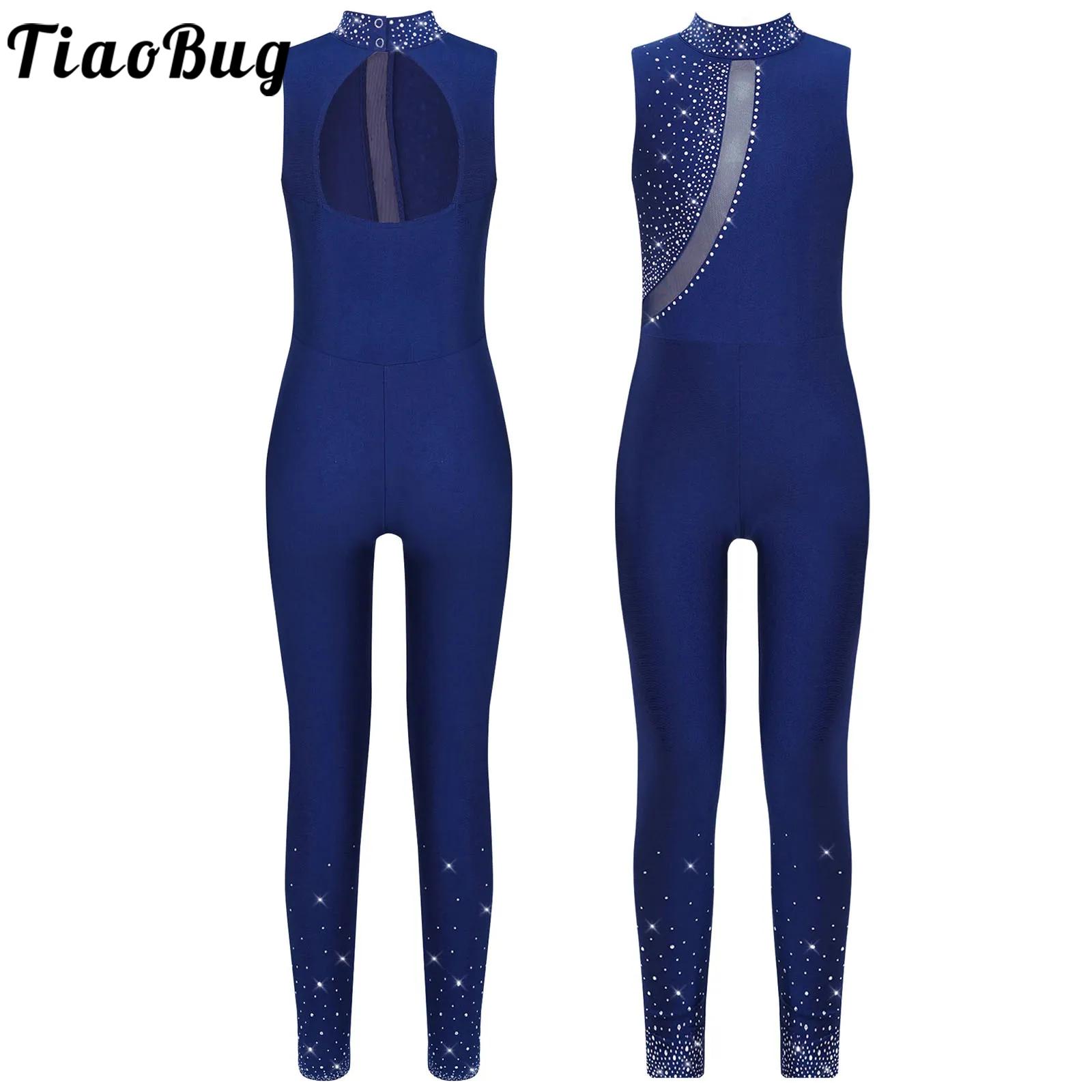 Kids Girls Sleeveless Gymnasti - Rhinestone Banding Trim ulasan dan harga