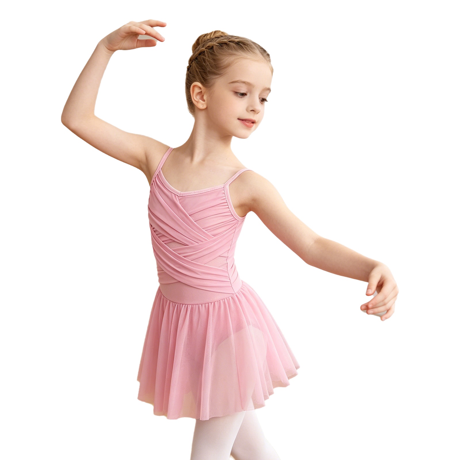 Kids Rhythmic Gymnastics Jerse - Rhinestone Banding Trim ulasan dan harga