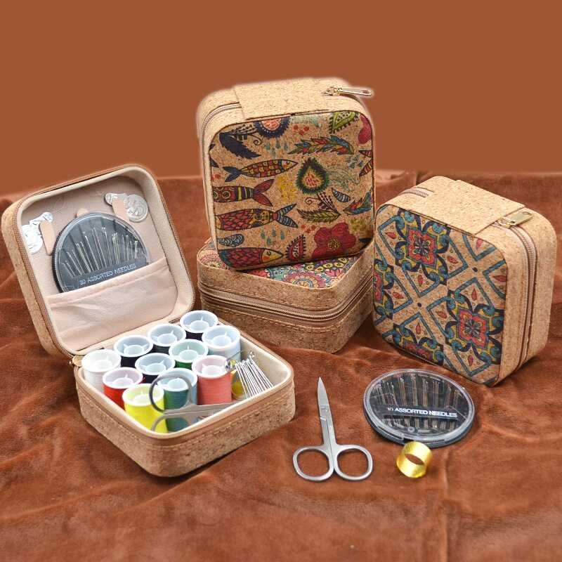 Vintage Cork Boho Floral Sewin - Craft Embellishment Storage ulasan dan harga